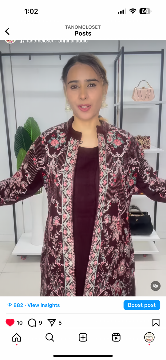 Kashmiri embroidered Woolen set