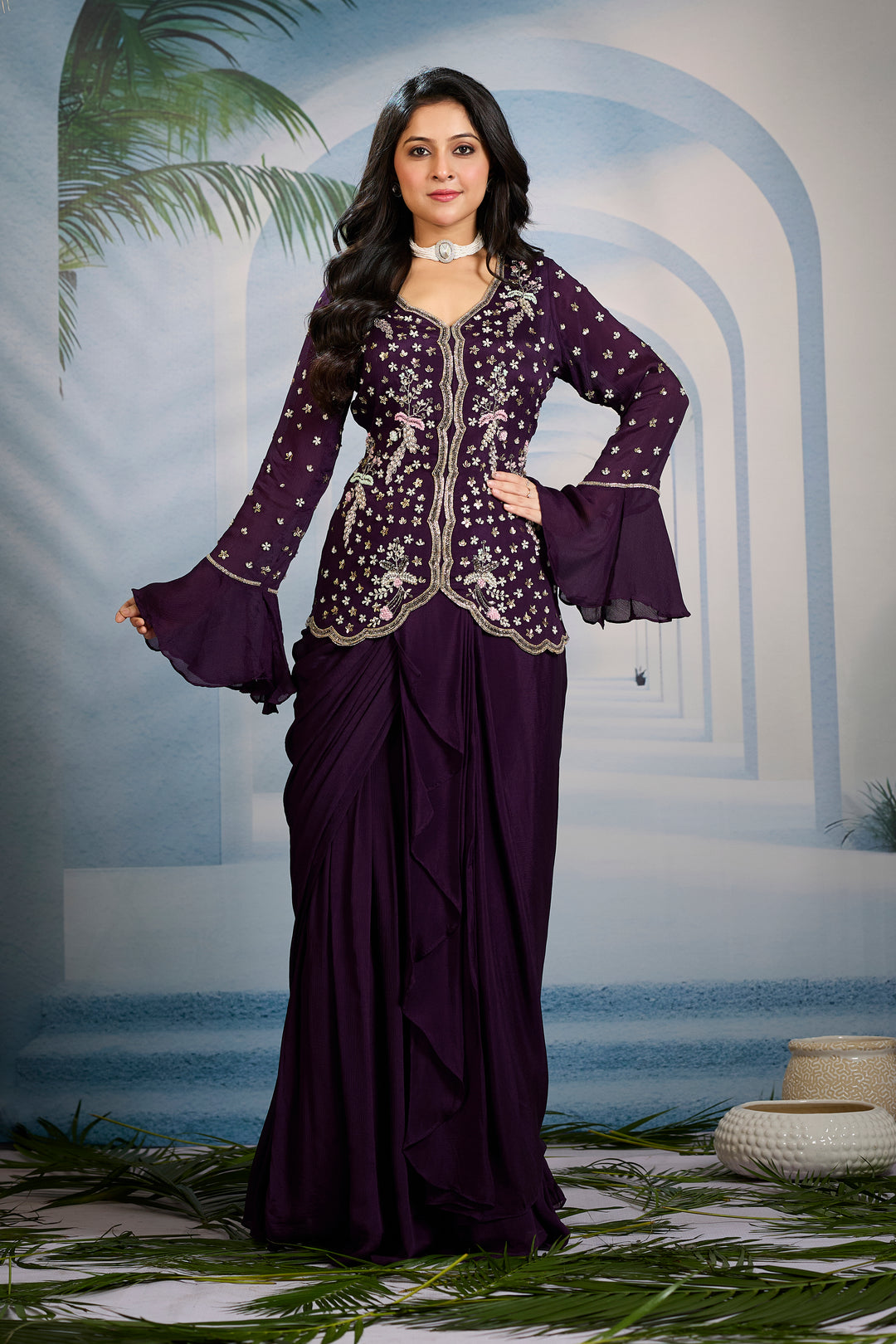 Pure Fabric Heavy IndoWestern