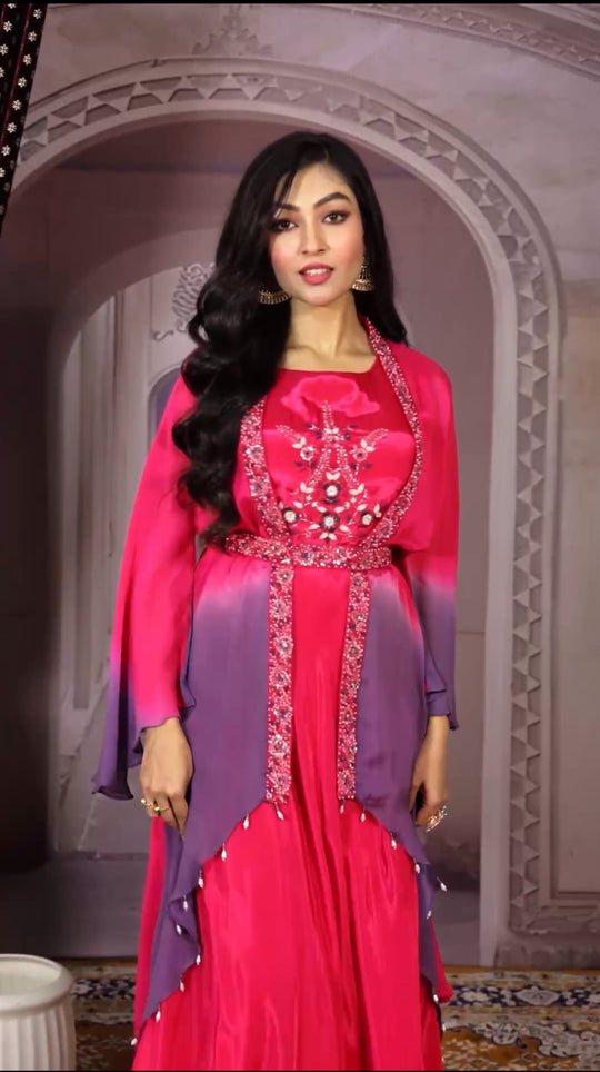 Pure Crepe Handwork Premium Indowestern