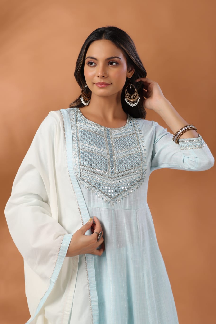 Cotton Anarkali Suit Set