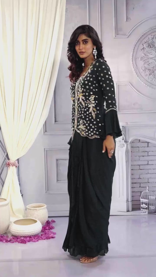Pure Fabric Heavy IndoWestern