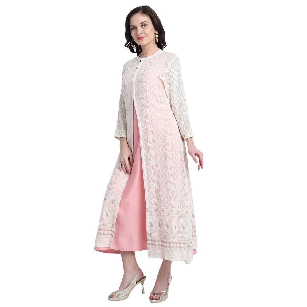 Pink Chikankari Dress