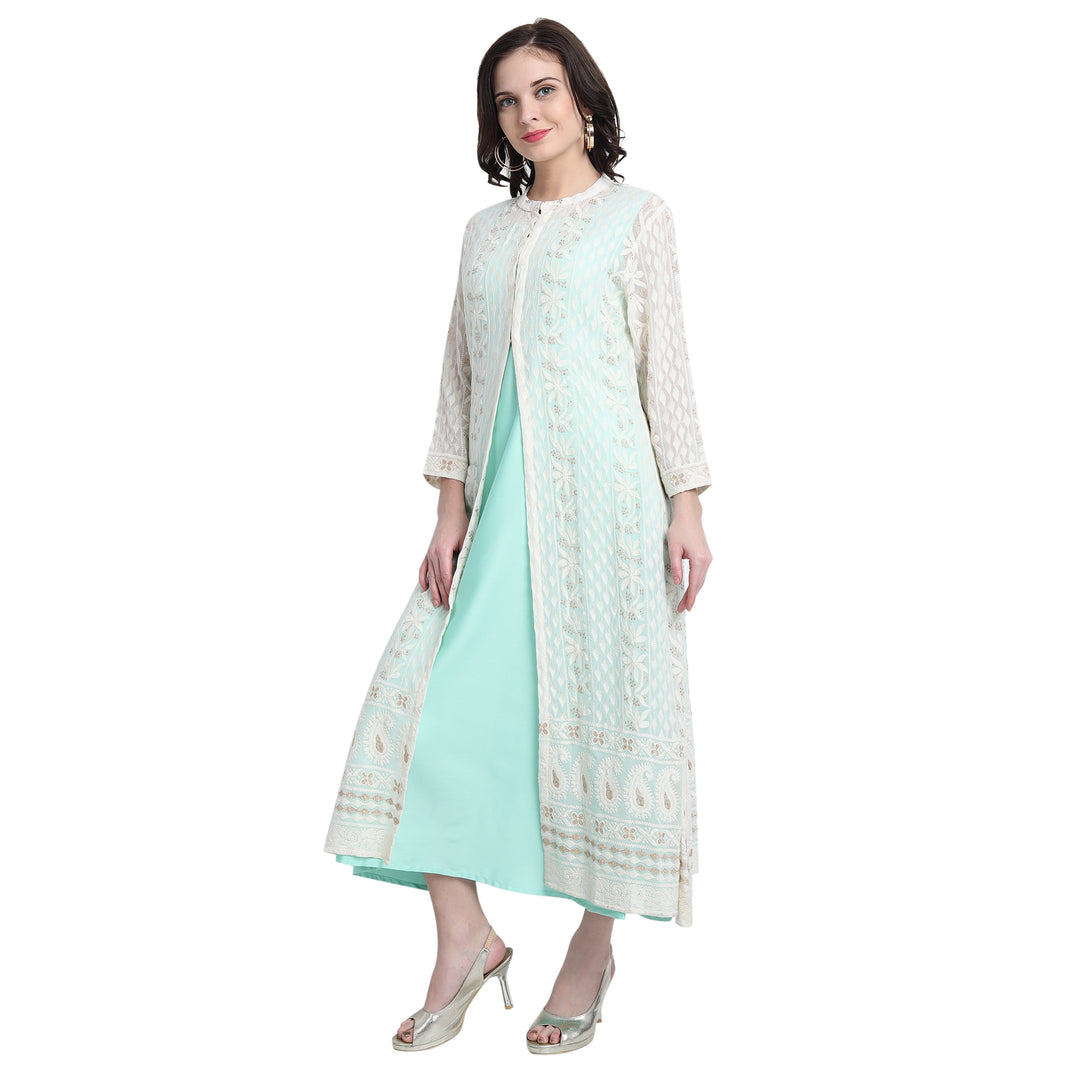 Sky Blue Chikankari Dress