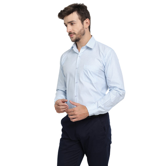 Shirt - Premium Supima Cotton - Sky blue Check