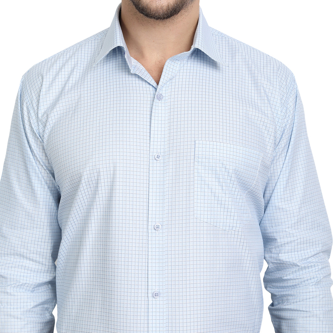 Shirt - Premium Supima Cotton - Sky blue Check