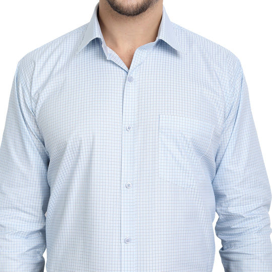 Shirt - Premium Supima Cotton - Sky blue Check