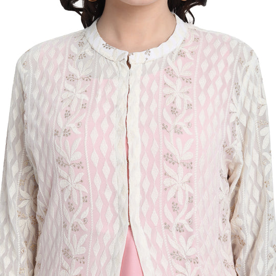 Pink Chikankari Dress