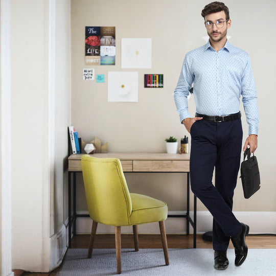 Shirt - Premium Cotton - Sky Blue Pebble