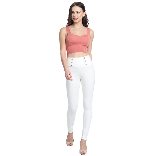 Womens Designer White Jegging