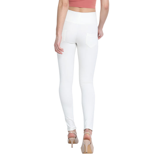 Womens Designer White Jegging